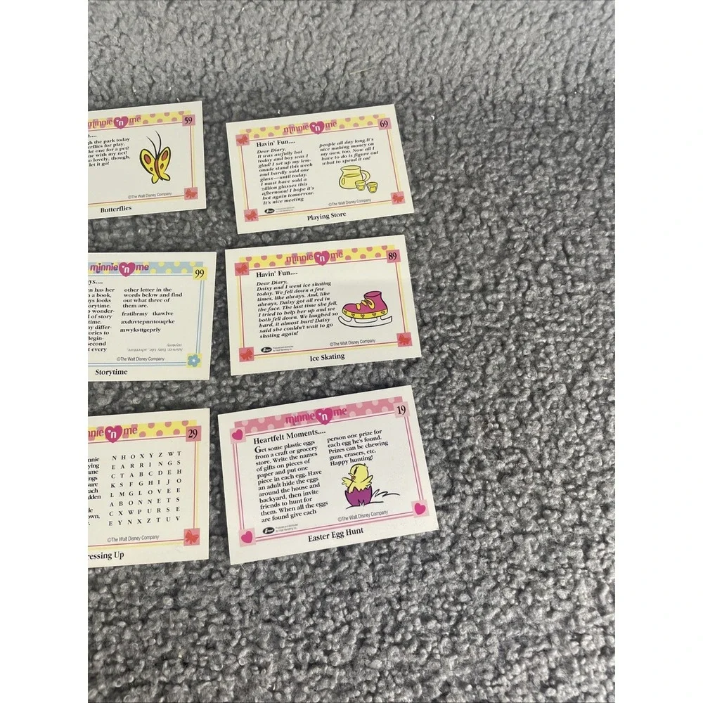1991 Walt Disney Co Minnie 'n Me‎ Minnie Mouse Daisy Duck Trading Card lot Of 12